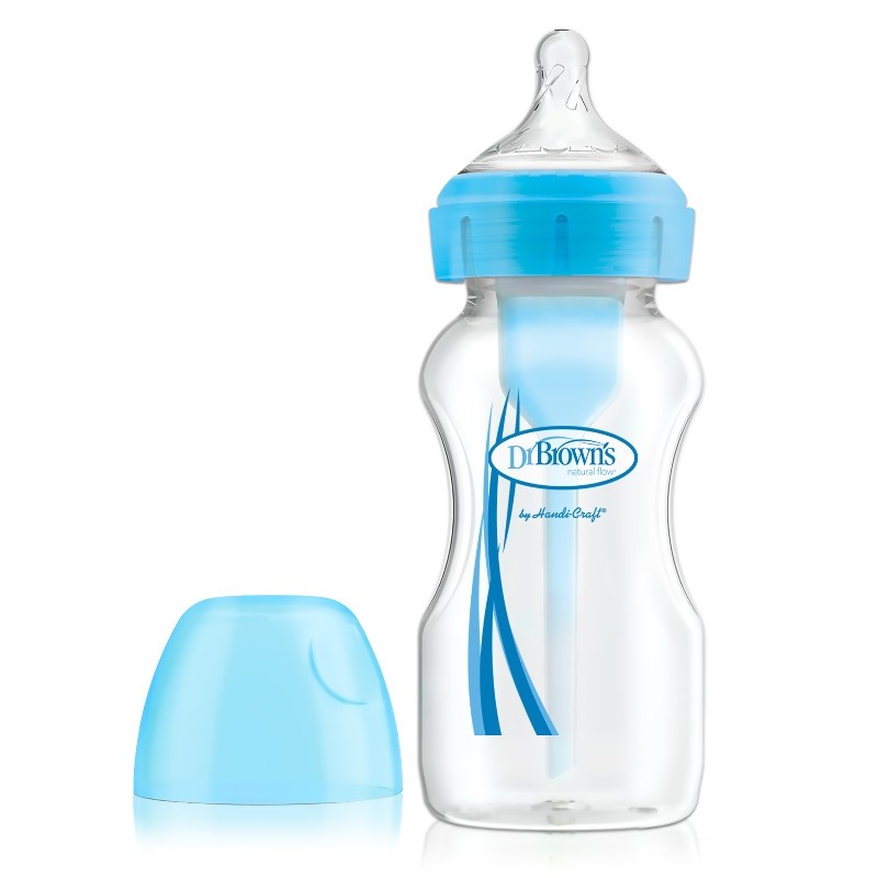 DR. BROWN'S buteliukas OPTIONS+ plačiu kakleliu 270ml, mėlynas, WB91602-ESX