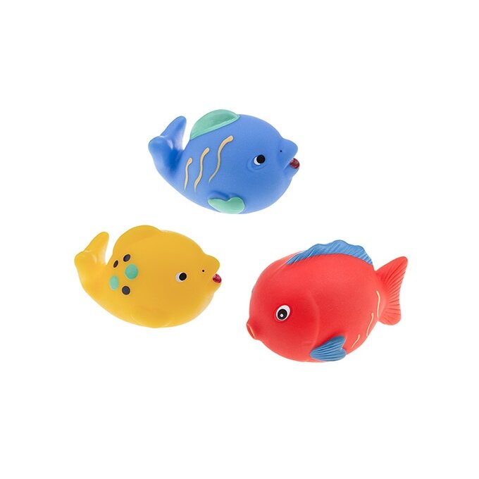 Tullo vonios žaislai be skylutės vandeniui, žuvytės, 3 vnt., 5-8 cm, 509 